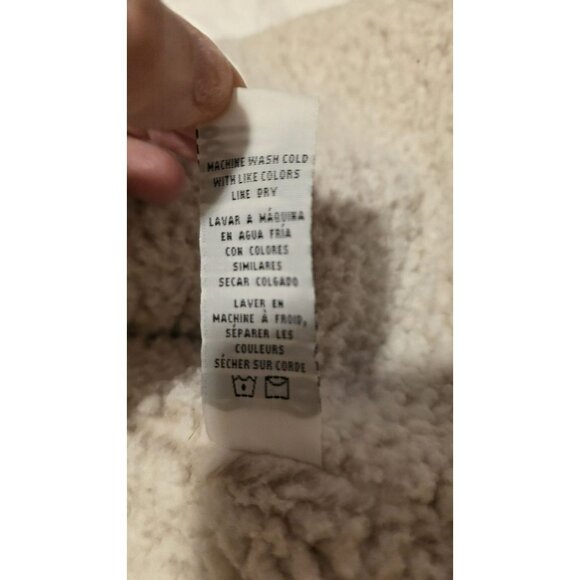 Thread Supply Sherpa Vest Full Zip Size Large Zip Pockets Fall Warm Cozy Preppy - Picture 8 of 9